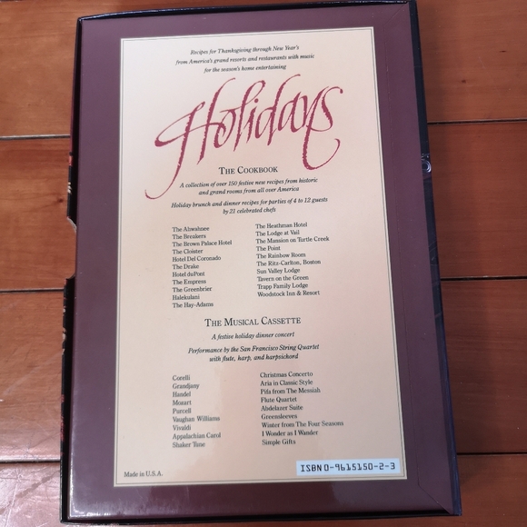 3 for$15 Sharon O'Connor's Menus And Music Volume III,Cookbook,Musical Cassette - Picture 4 of 6